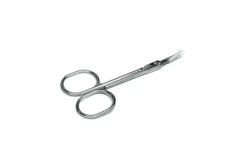 Stainless scissors isolated on white Stock Photos