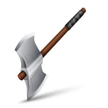 Stainless steel axe Stock Illustration