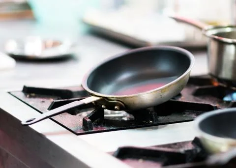 Stainless steel cookware , kitchenware set, Stainless steel pots, Kitchen ute Stock Photos
