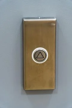 Stainless Steel Elevator Call Button With Up Arrow Foto stock