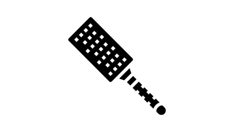Stainless steel microplane kitchen cookware glyph icon animation Stock Footage 326157734