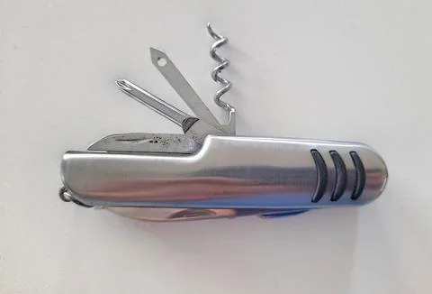 Stainless steel multi function pocket army military swiss knife tool Stock-Fotos