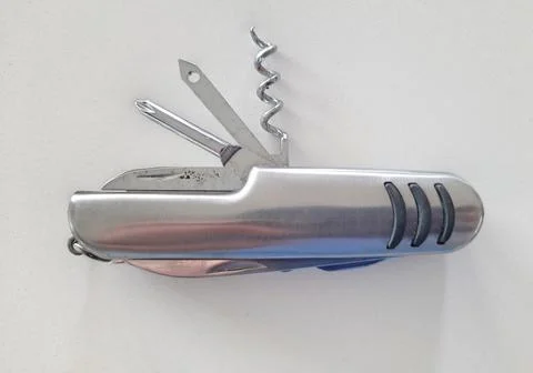 Stainless steel multi function pocket army military swiss knife tool Stock Photos