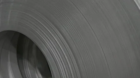 Stainless steel pipes are finished product of metal rolling in factory. Video stock 155163353