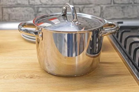 Stainless steel Pot Stock Photos