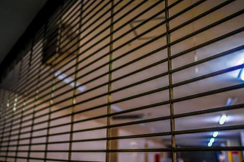 Stainless steel shutter gate Stock Photos