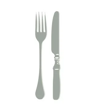 Stainless steel silverware Stock Illustration