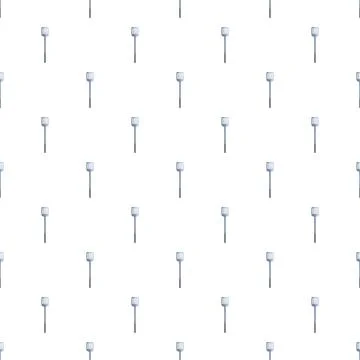 Stainless steel spatula repeating kitchenware seamless pattern Stock Illustration