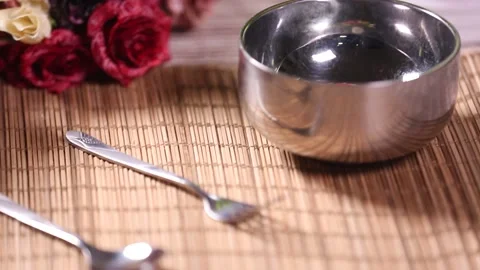 Stainless steel tableware (4) Stock Footage 202155864