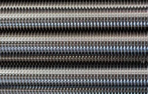 Stainless steel threaded rods Stock Photos