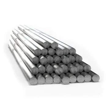 Stainless steel tube 3d rendering isolated. Stock Illustration