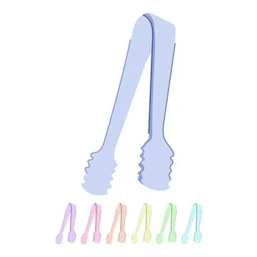 Stainless sugar cube tongs vector cartoon graphic Stock Illustration