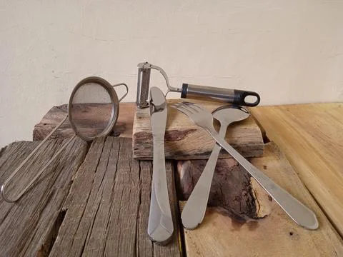 Stainless Tableware Stockfoto's