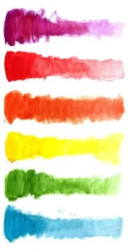 Stains of paint on white isolated background. Stock Photos
