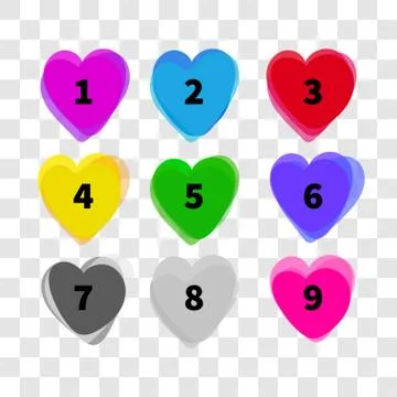 Stains in shape of hearts Stock Illustration