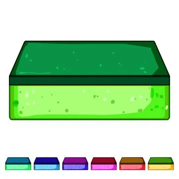 Stains yellow sponge cartoon vector graphic Stock Illustration