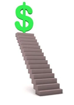 Stair dollar Illustrazione stock
