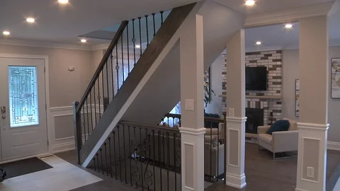 Stair in the house Stock Footage 111497923