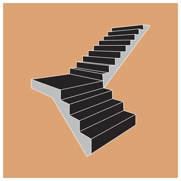 Stair icon design Stock Illustration