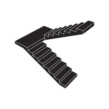 Stair icon design Stock Illustration