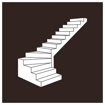 Stair icon design Illustrazione stock