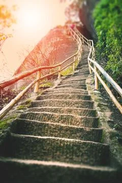 Stair on mountain Stock Photos
