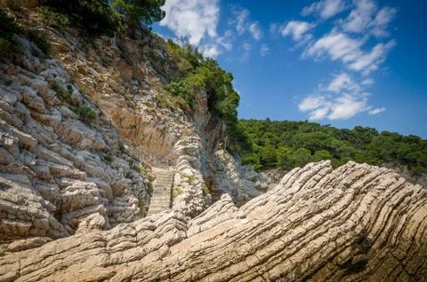 Stair in the rocks Stock Photos