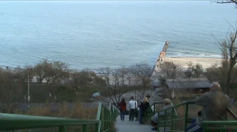 Stair to the sea 스톡 동영상 926254