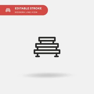 Stair Simple vector icon. Illustration symbol design template for web mobile  Stock Illustration