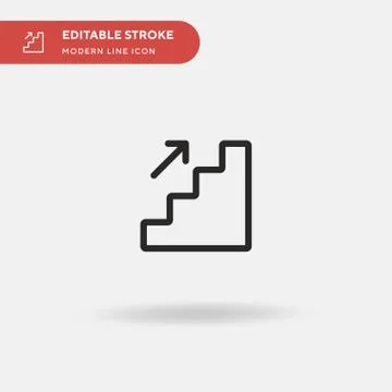 Stair Simple vector icon. Illustration symbol design template for web mobile  Stock Illustration