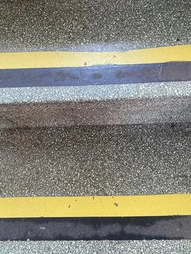 Stair step with marking strips 스톡 사진