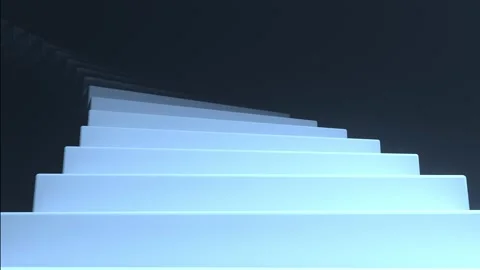 Stair steps leading to targets.4k,3d loop Stock Footage 130839719