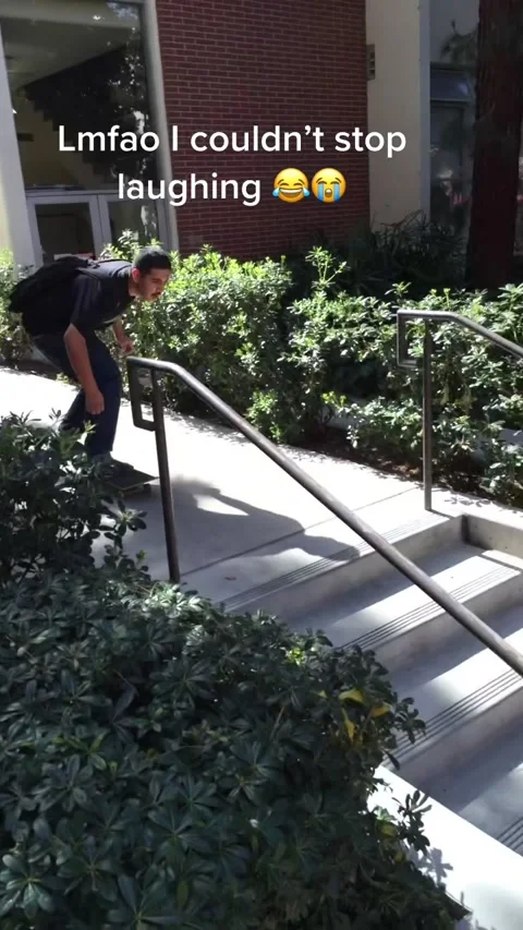 Stair Trick Cracks Skater's Back, Los Angeles, California, USA - 20 May 2023 Stock Footage 243288175