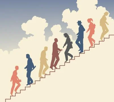 Stair walkers Stock-Illustration