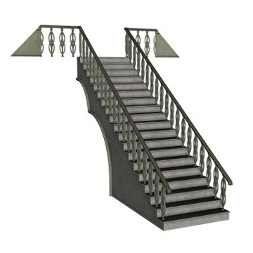 Staircase - 3D render Stock Illustration