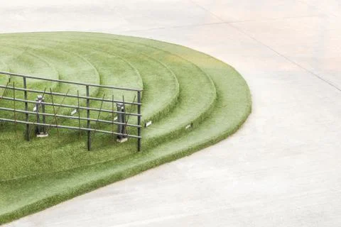 Staircase artificial grass Stock Photos