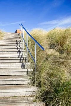 Staircase on the beach Foto stock