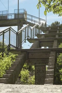 Staircase bridge Stock Photos
