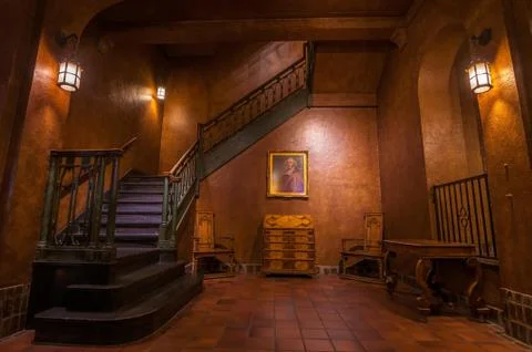 Staircase in a castle. Stock Photos