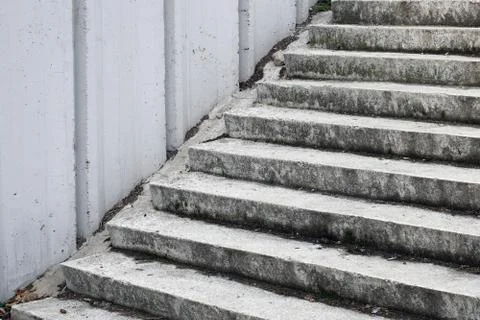 Staircase. Cement concrete elements. Support. Stock-Fotos