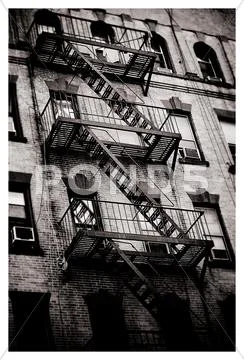 Staircase in Chinatown NYC Stock Photos