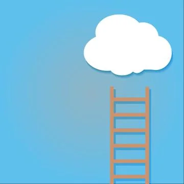 Staircase into the clouds Stock Illustration