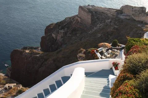 Staircase in the Cyclades Stock Photos