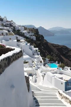Staircase in the Cyclades Stock Photos