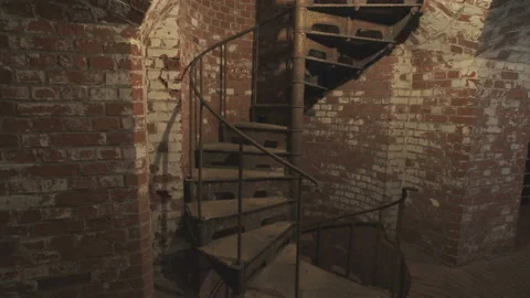 Staircase of the dark old dungeon. Stock Footage 142766999