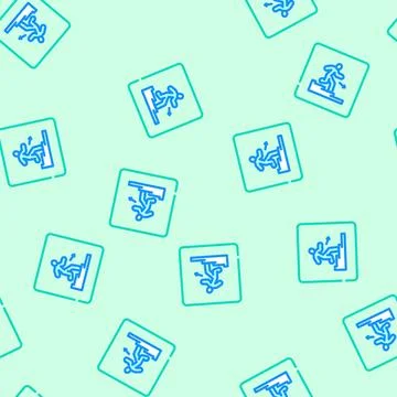 Staircase down evacuation emergency vector seamless pattern Ilustración de archivo