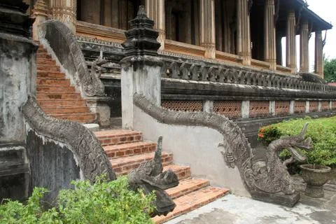 Staircase with dragon Stock Photos