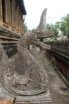 Staircase with dragon Stock Photos