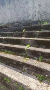 Staircase ending in a white wall Stock Photos