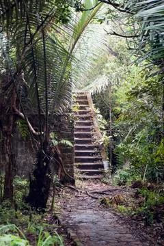Staircase  in grounds of the Black Palace complex Stock Photos